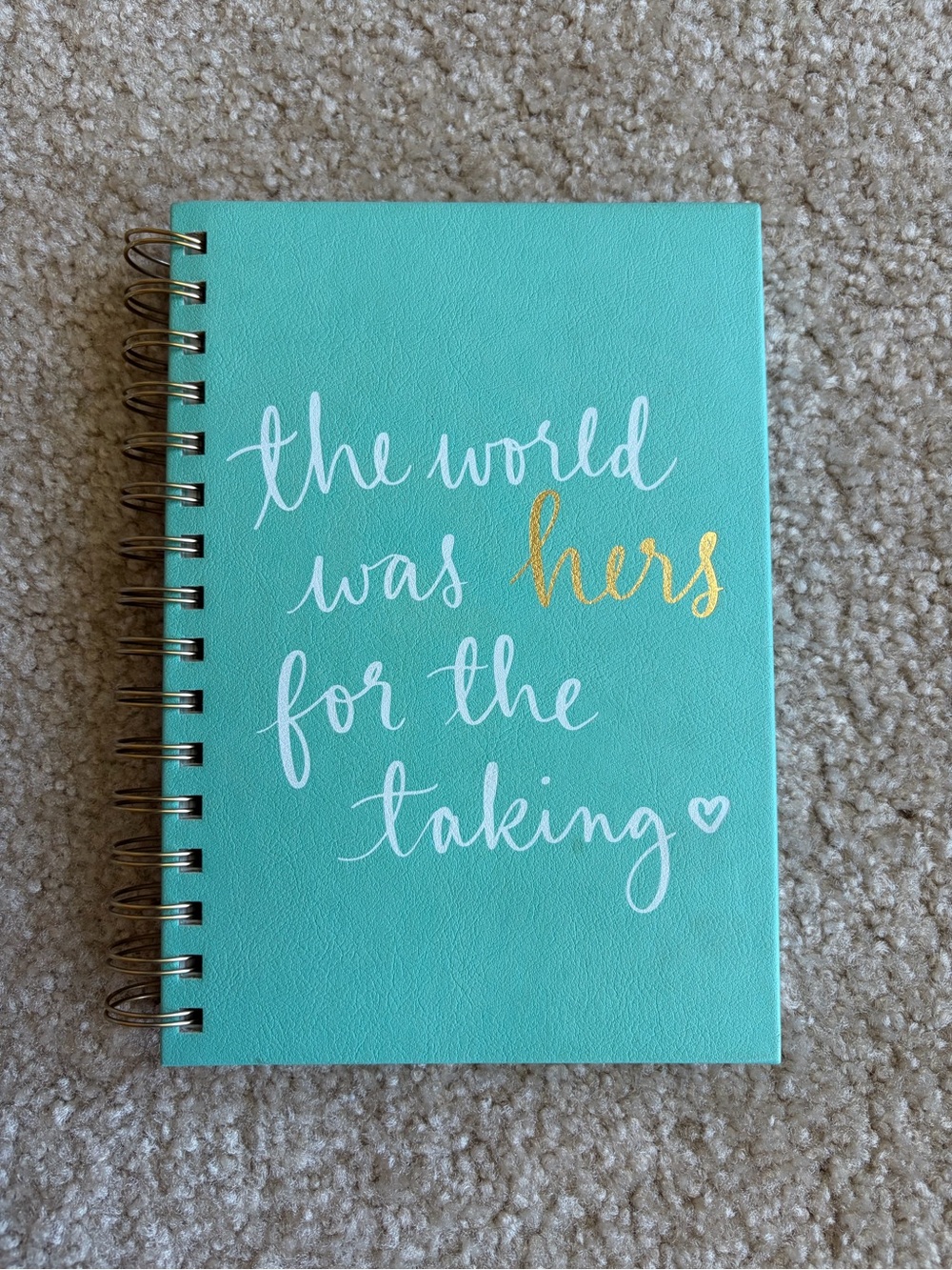 Spiral Lined Journal Notebook in Turquoise